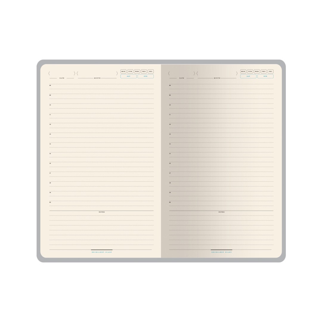 Ежедневник А5 недатированный «Bridge», синий/серебристый