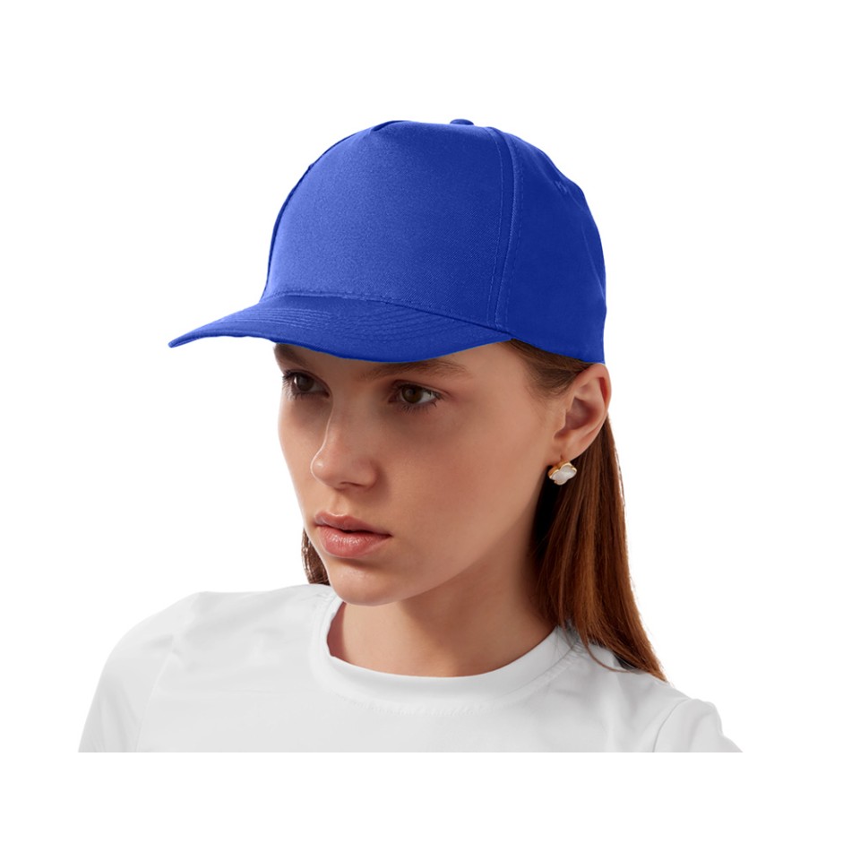 Бейсболка "Poly" 5-ти панельная 120 гр, кл.синий