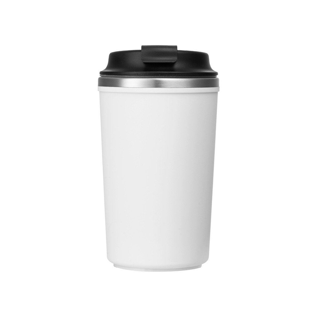 Герметичная термокружка на присоске "Kick", 350 мл, белый (Р)