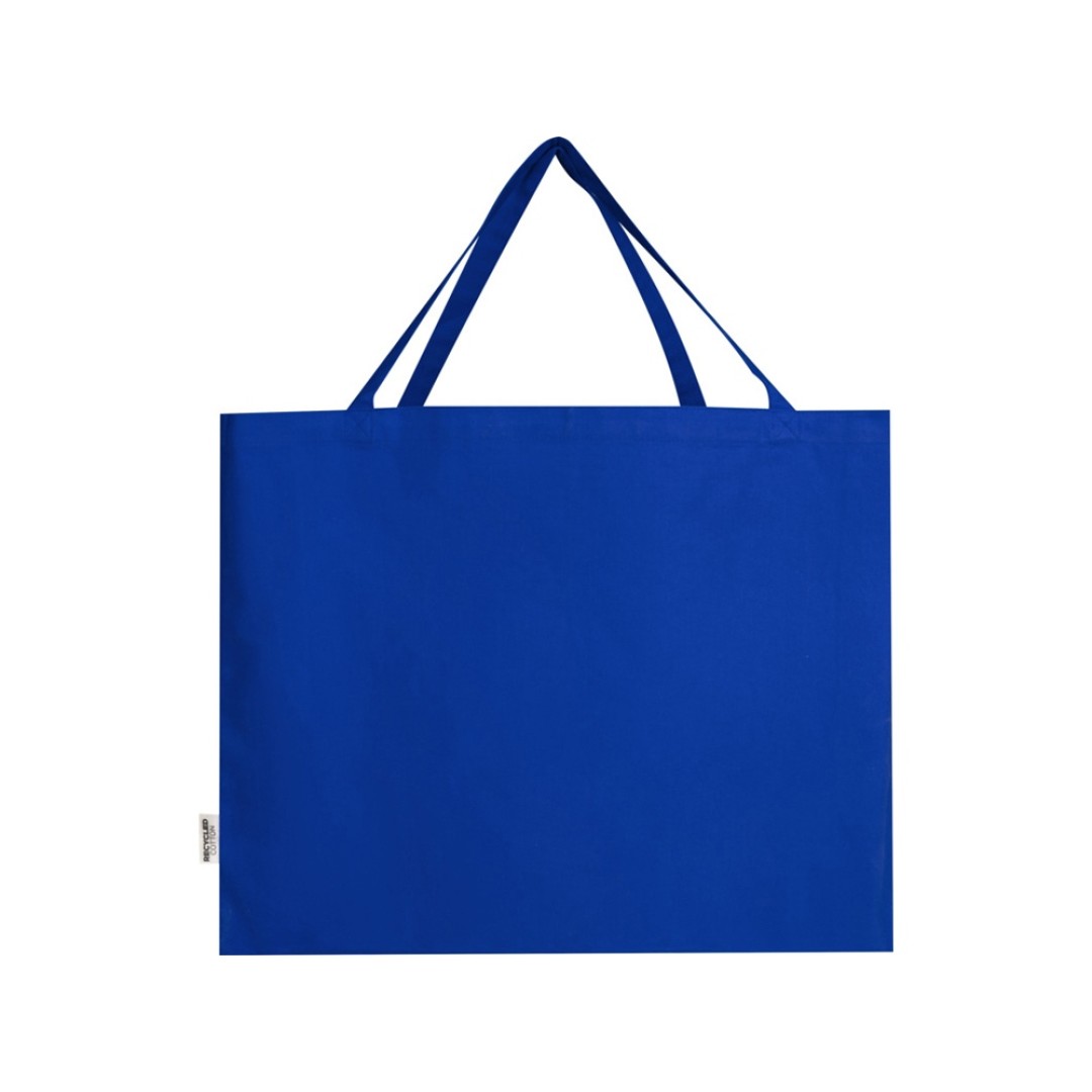 Odessa большая эко-сумка из переработанного хлопка, сертифицированного согласно GRS, плотностью 220 г/м2 - Ярко-синий