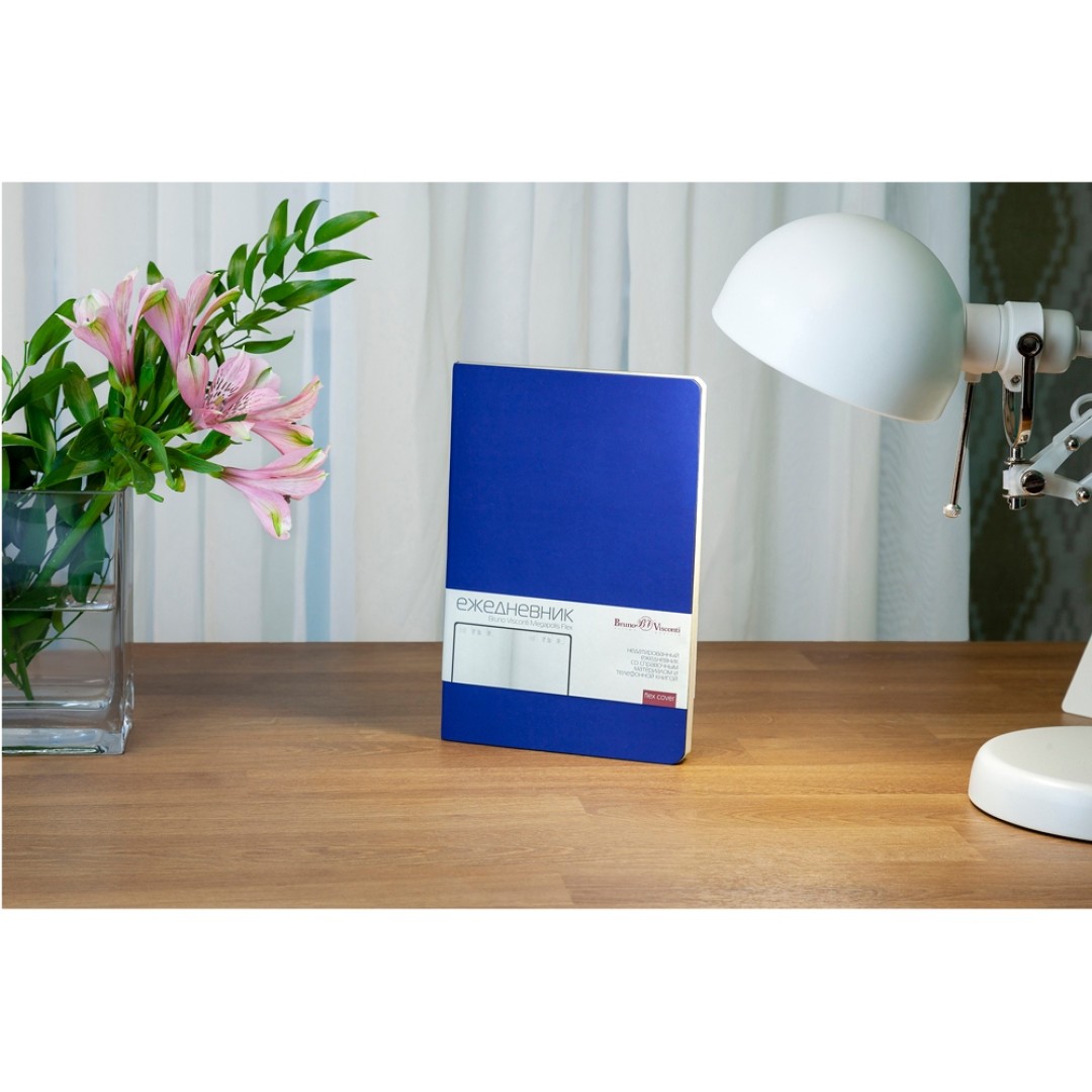 Ежедневник А5 недатированный «Megapolis Velvet Flex», синий