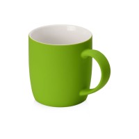 Кружка с покрытием soft-touch "Dalgona", зеленое яблоко