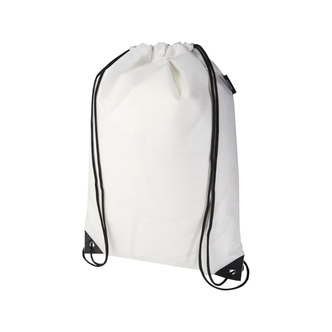 Рюкзак-мешок  на шнурке «Evergreen» из переработанного нетканого материала, белый