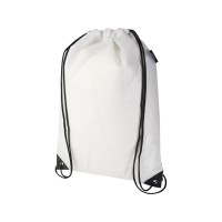 Рюкзак-мешок  на шнурке «Evergreen» из переработанного нетканого материала, белый