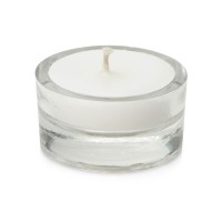 Свеча парафиновая в стекле "Geni", прозрачная