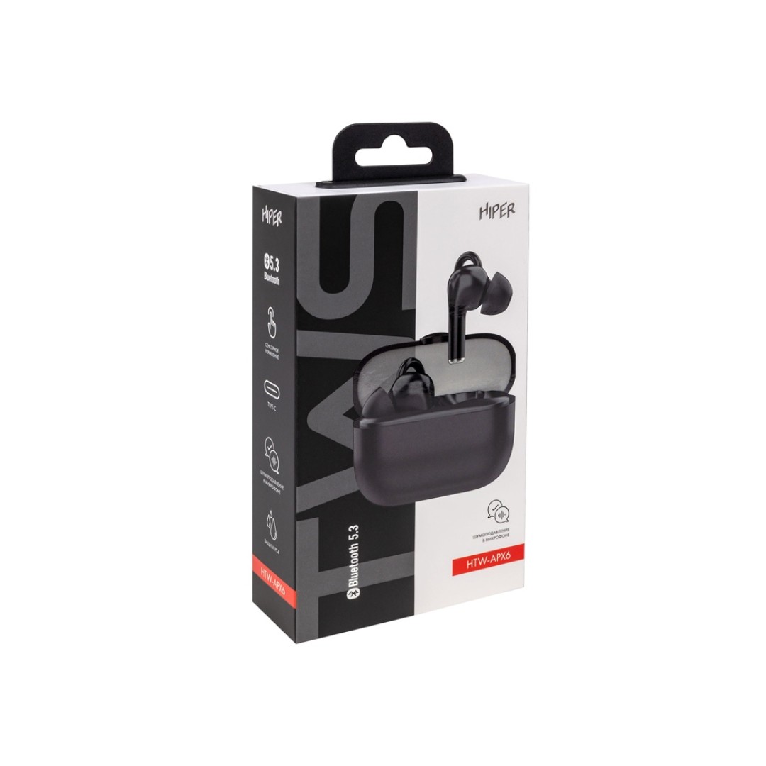 Наушники беспроводные TWS «Clarity» с шумоподавлением ENC, черный