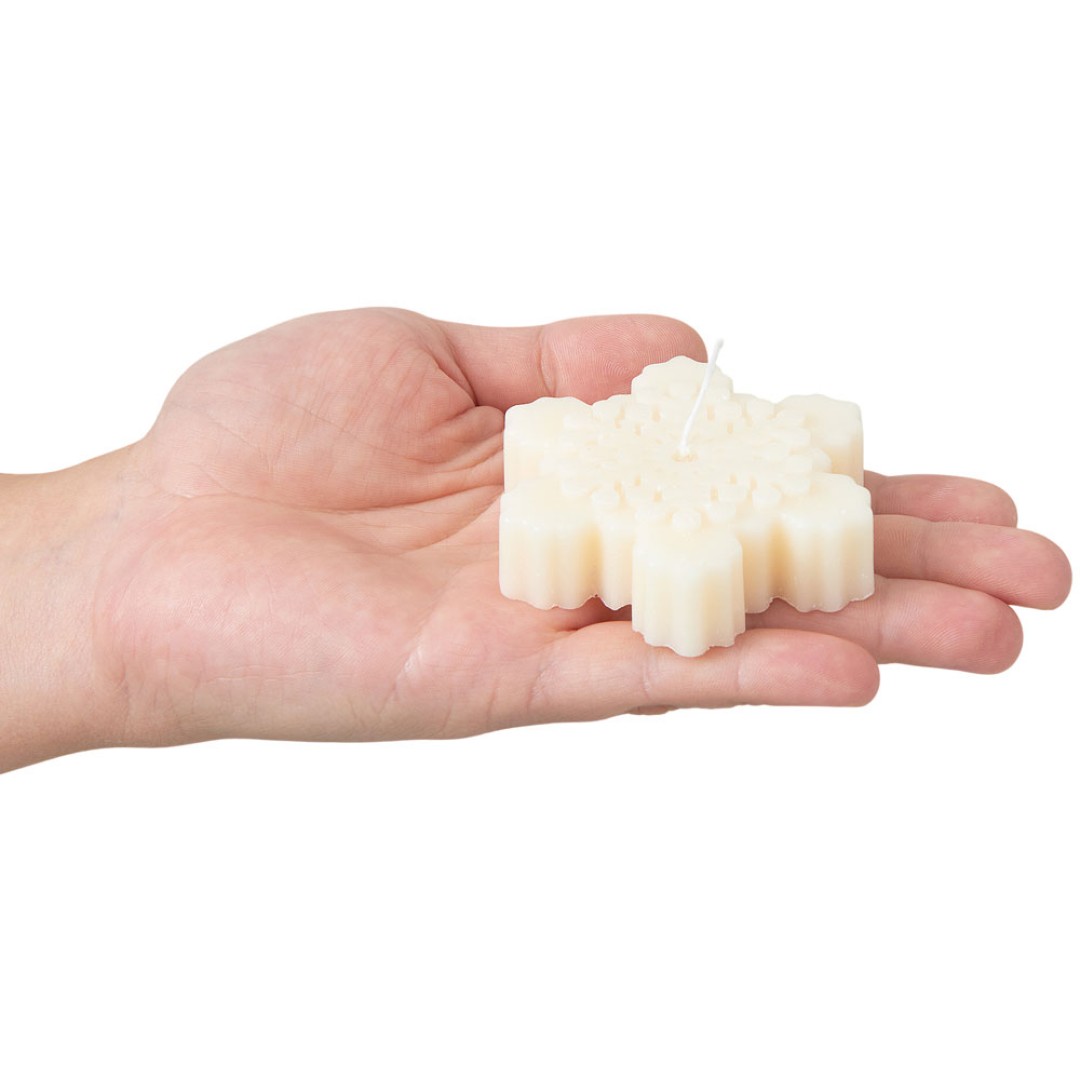 Свеча "Снежинка", молочный