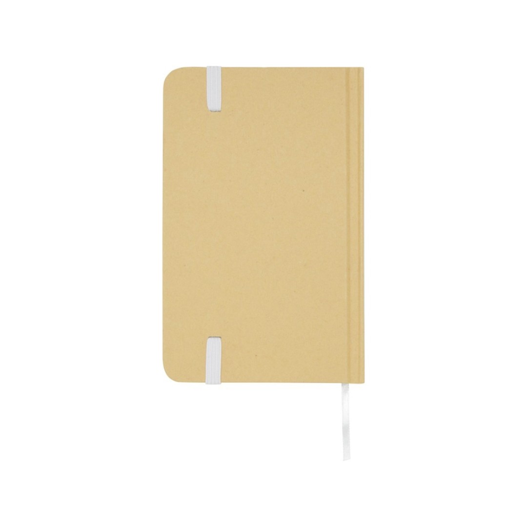 Reed блокнот формата А6 из переработанного материала в твердой обложке с простыми страницами - Белый