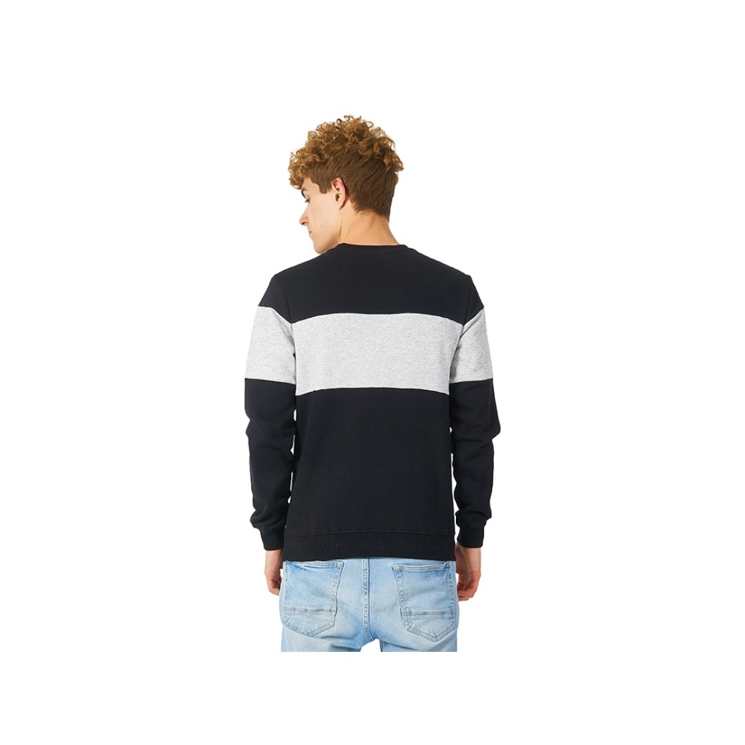 Свитшот блокинг «Edinburgh», черный/серый меланж, мужской