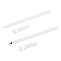 Набор из ручки и вечного карандаша из переработанной бумаги "Recycled Duo", белый