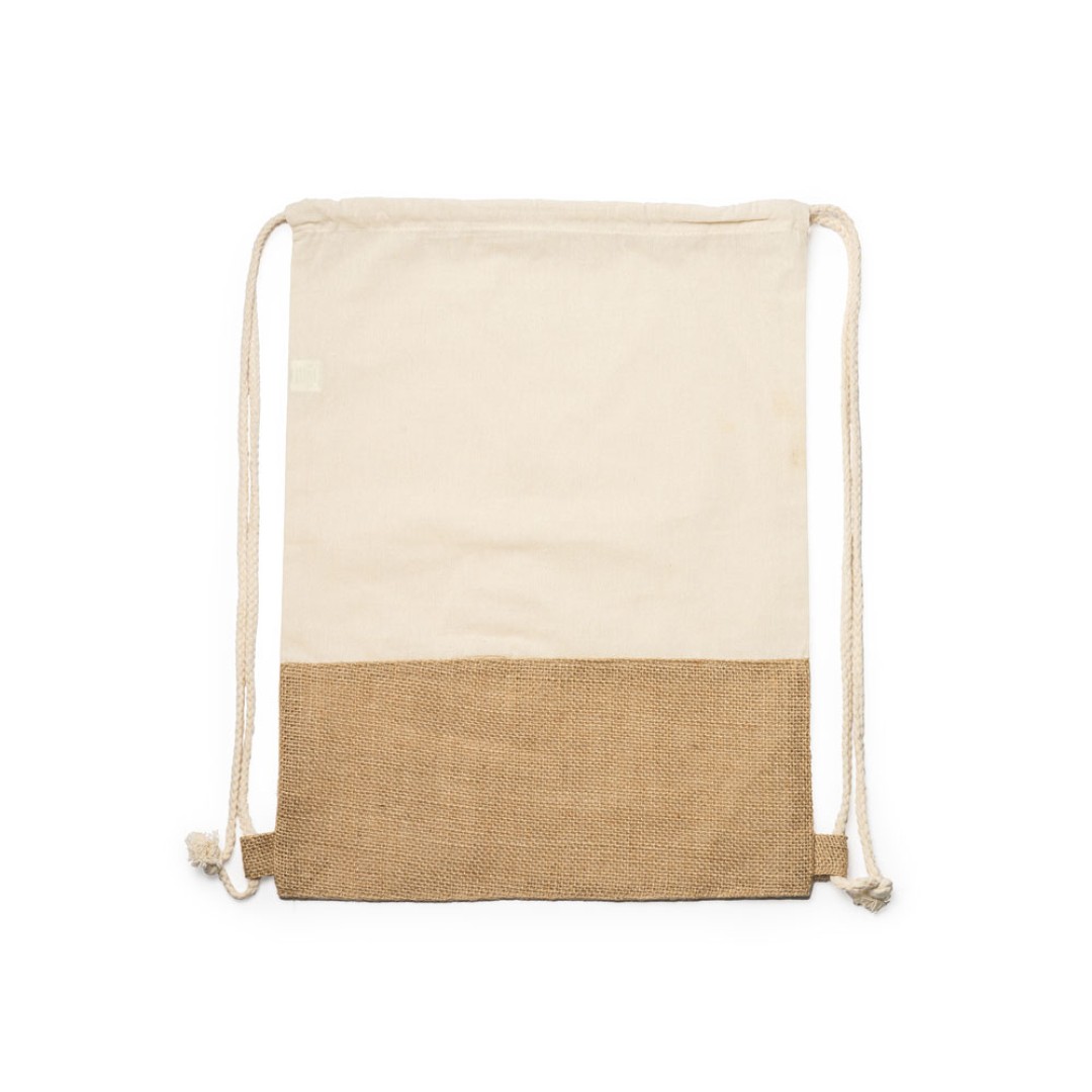 Рюкзак-мешок WILKES из хлопка и джута, бежевый