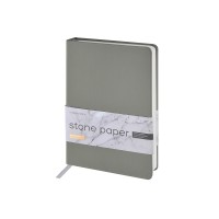 Ежедневник с каменной бумагой недатированный А5 "Carrara", серый