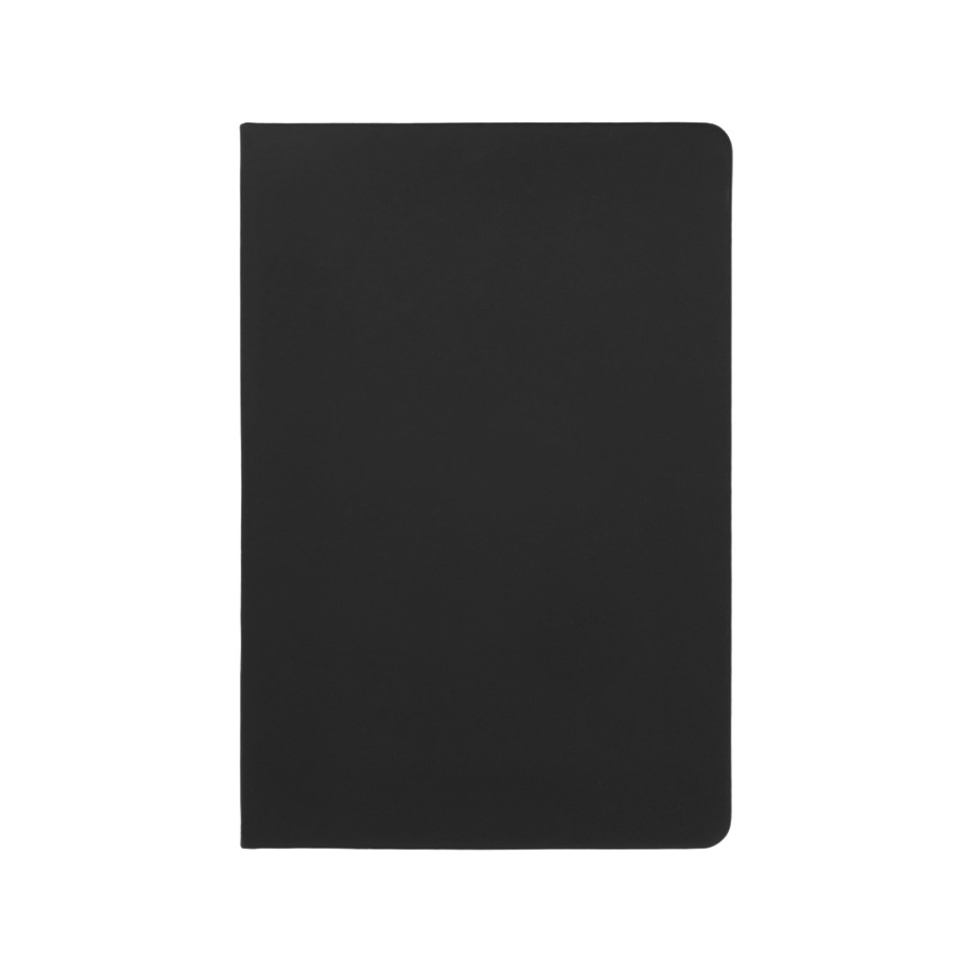 Блокнот "Wispy", твердая обложка A5, 64 листа в линейку, черный