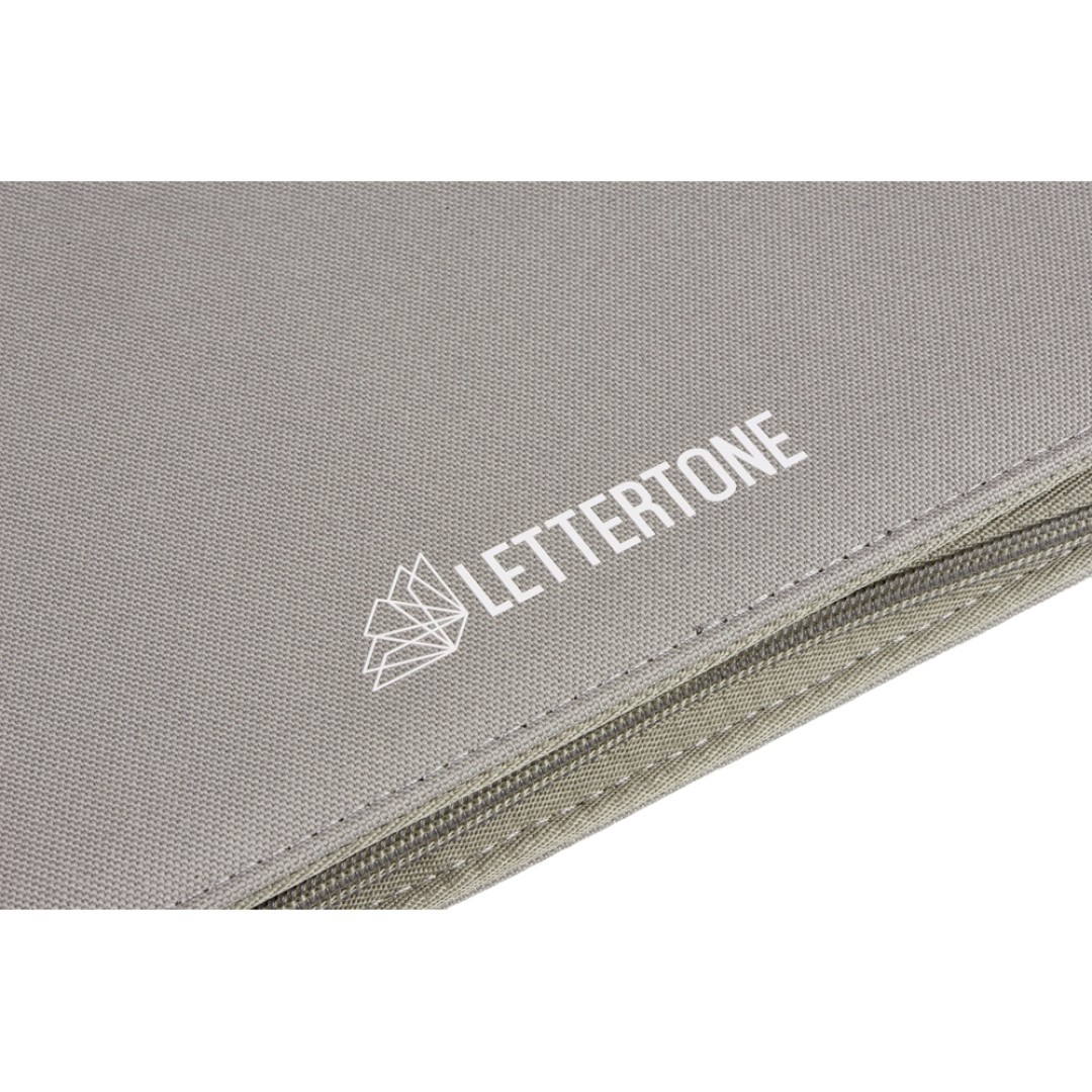 Портфолио А4 из RPET на молнии "Harvey", 40 л FSC бумаги, серый