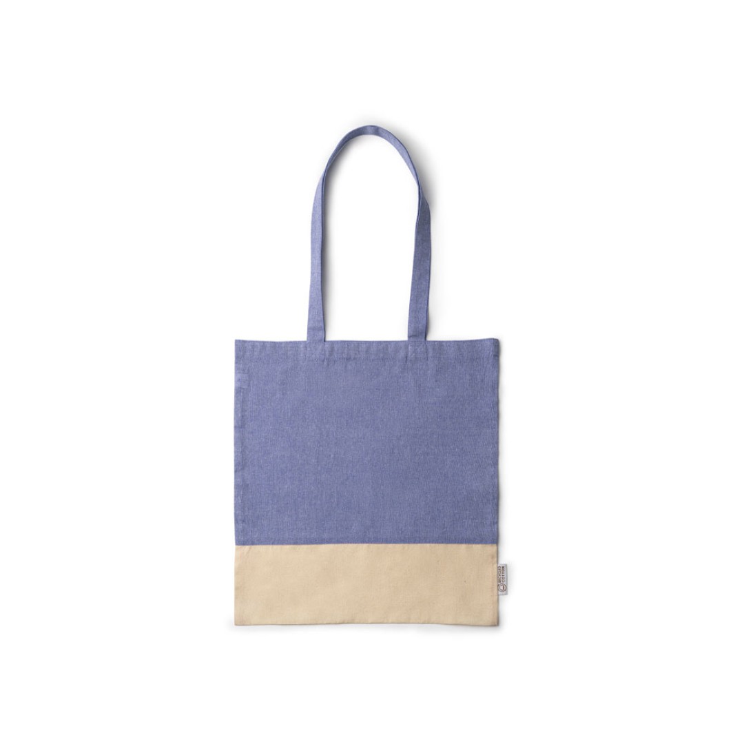 Сумка из переработанного хлопка PALMIRA, королевский синий/натуральный