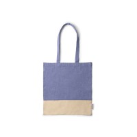 Сумка из переработанного хлопка PALMIRA, королевский синий/натуральный