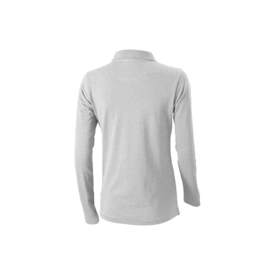 Рубашка поло "Oakville" женская с длинным рукавом, серый меланж