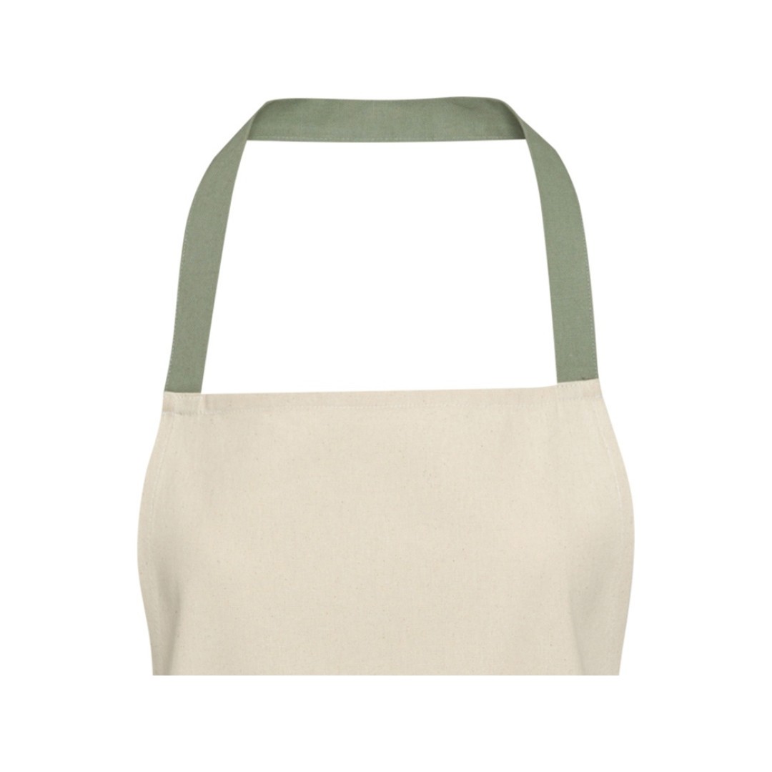 Nia фартук из переработанного хлопка плотностью 200 г/м2 - Зеленый яркий