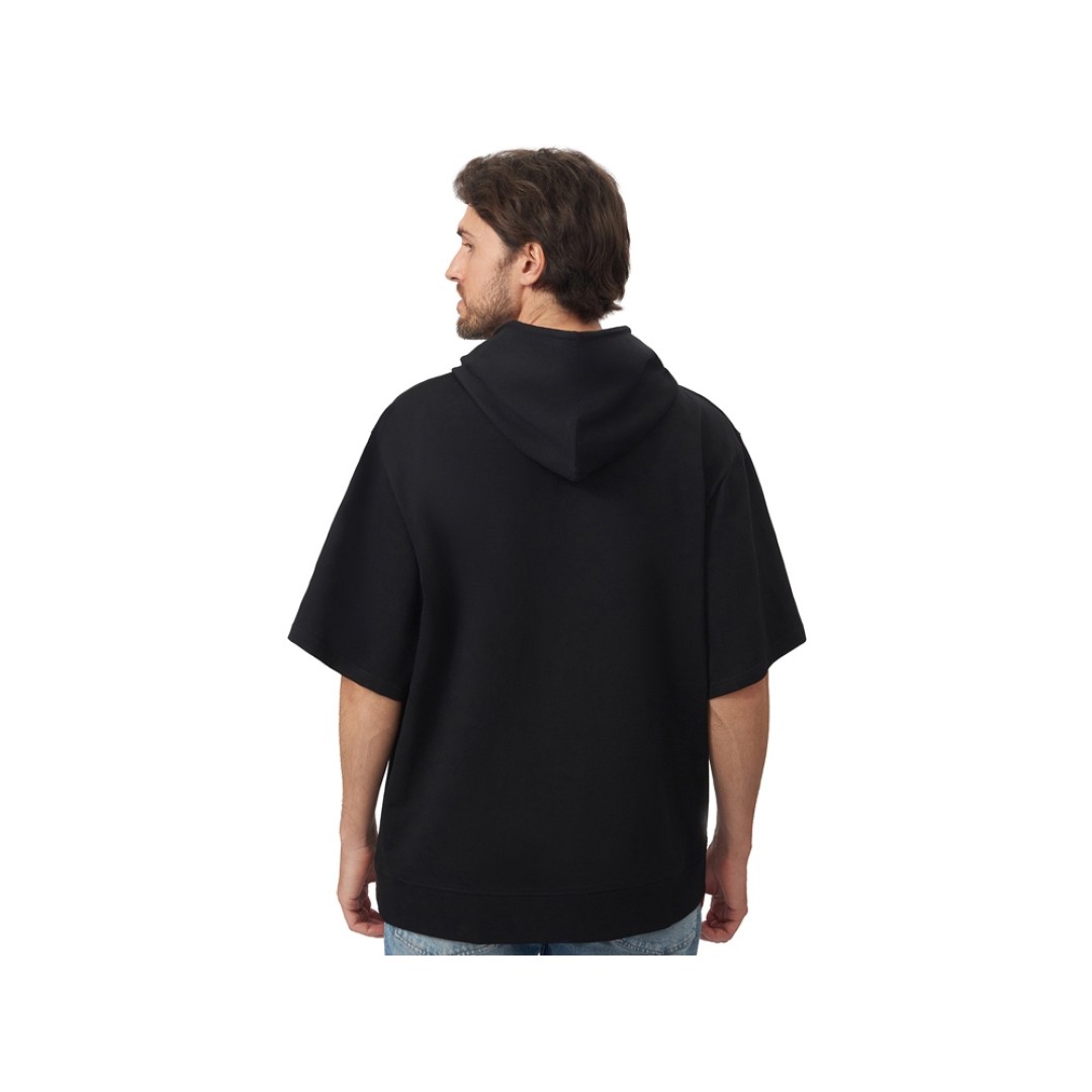 Худи оверсайз с коротким рукавом «Warsaw» унисекс, черный