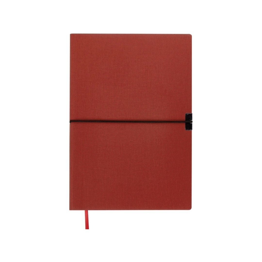 Блокнот "Horizon" с горизонтальной резинкой, гибкая обложка, 80 листов, красный