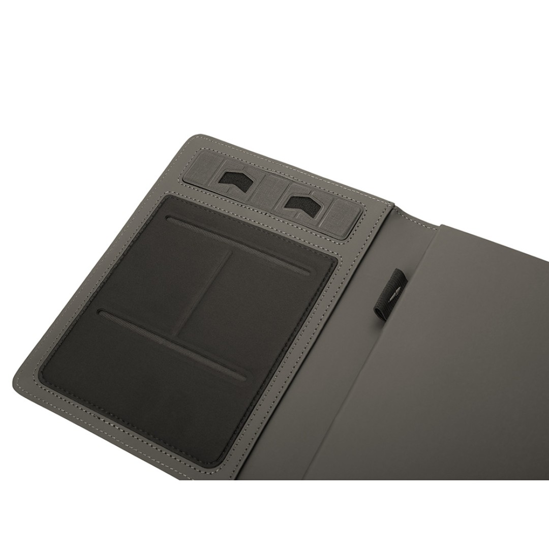 Подарочный набор металлическая ручка и блокнот А5 "Twilight"  со светящимся логотипом и пауэрбэнком