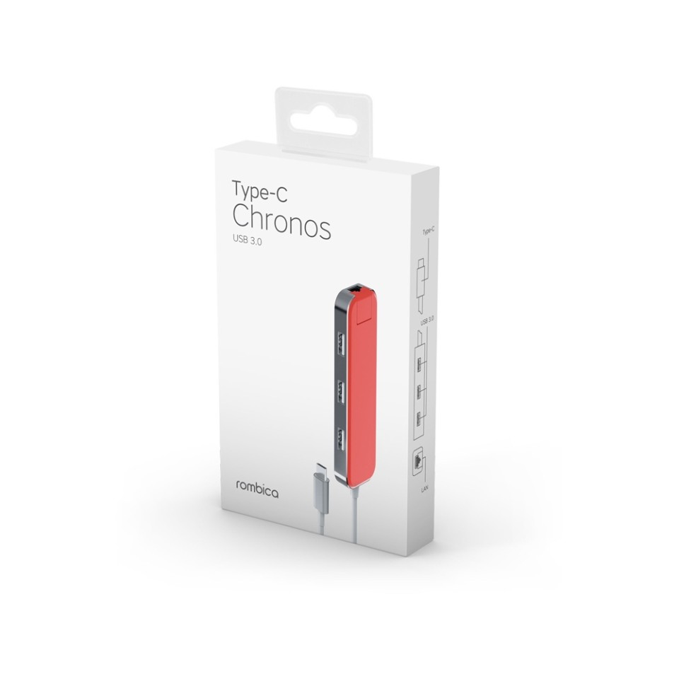 Хаб USB Rombica Type-C Chronos Red