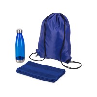 Спортивный набор с бутылкой и полотенцем «Beginner», синий