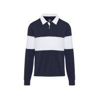 Clyde толстовка-поло унисекс для регби - Темно - синий / Белый