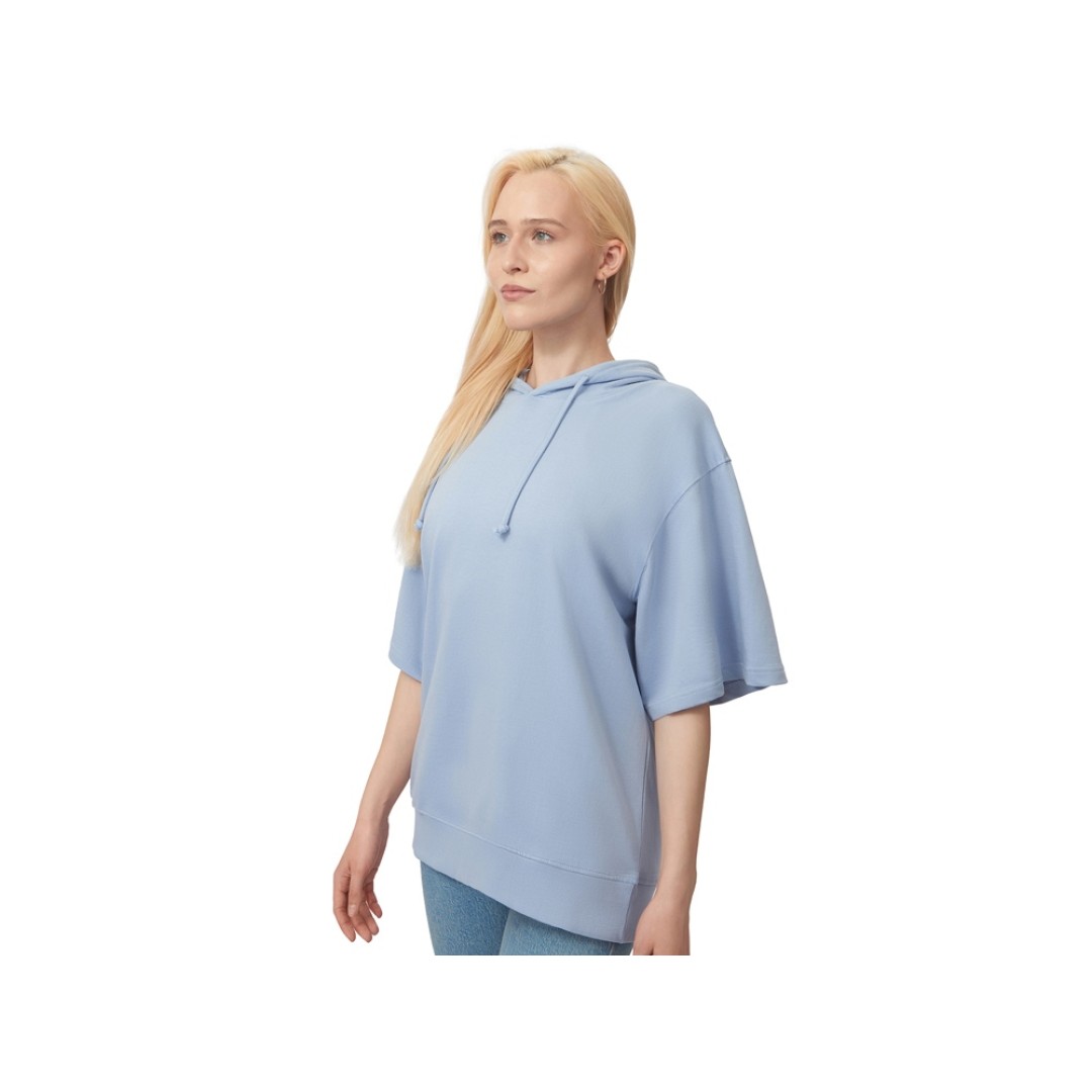 Худи оверсайз с коротким рукавом «Warsaw» унисекс, небесно-голубой