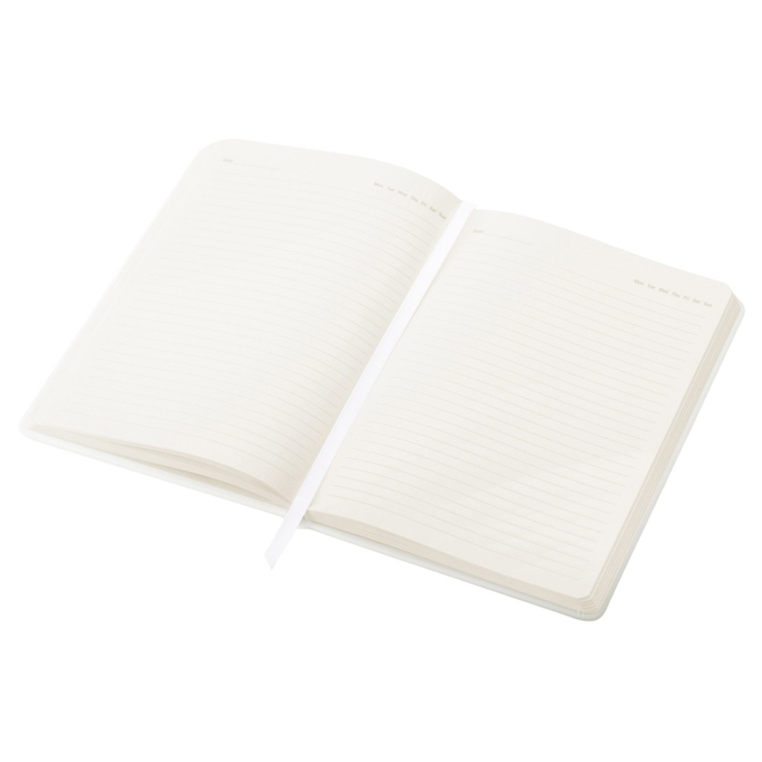 Бизнес-блокнот C2 софт-тач, твердая обложка, 128 листов, белый