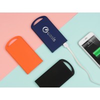 Портативное зарядное устройство "Shine" с зеркальной гравировкой, 4000 mAh, оранжевый