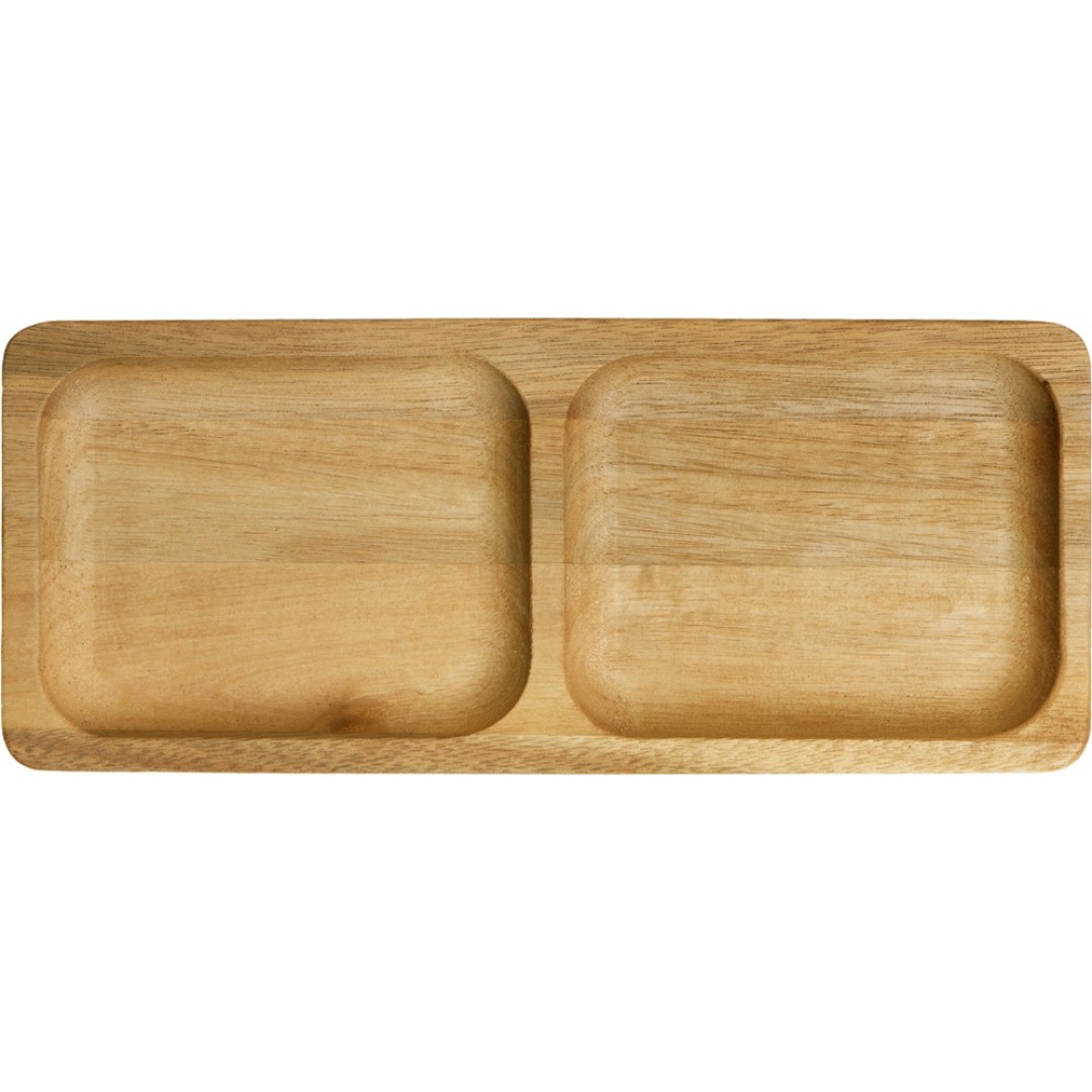 Менажница из акации с двумя секциями "Almond"