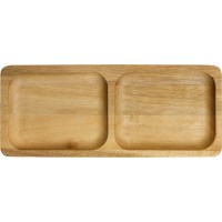 Менажница из акации с двумя секциями "Almond"