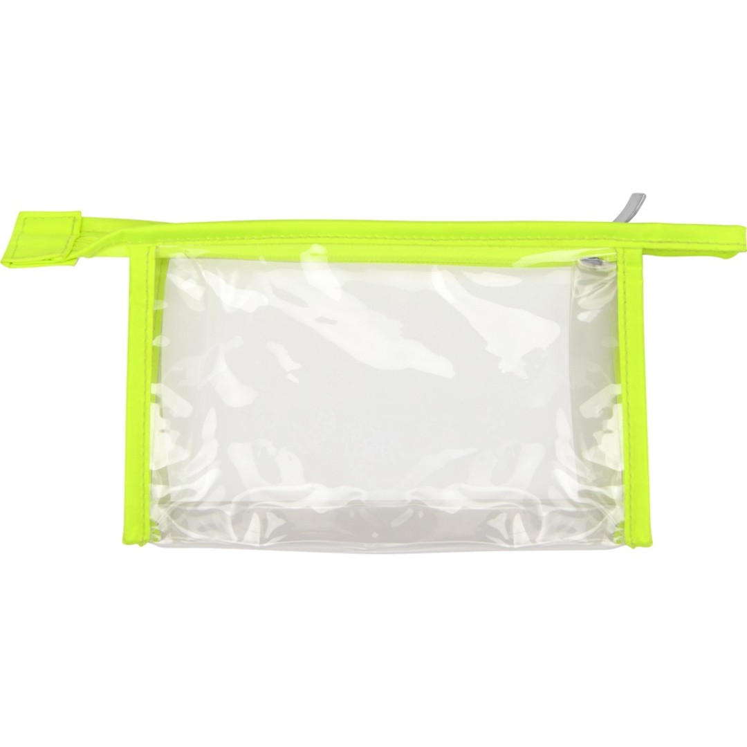 Прозрачная пластиковая косметичка Lucy, зеленое яблоко/прозрачный