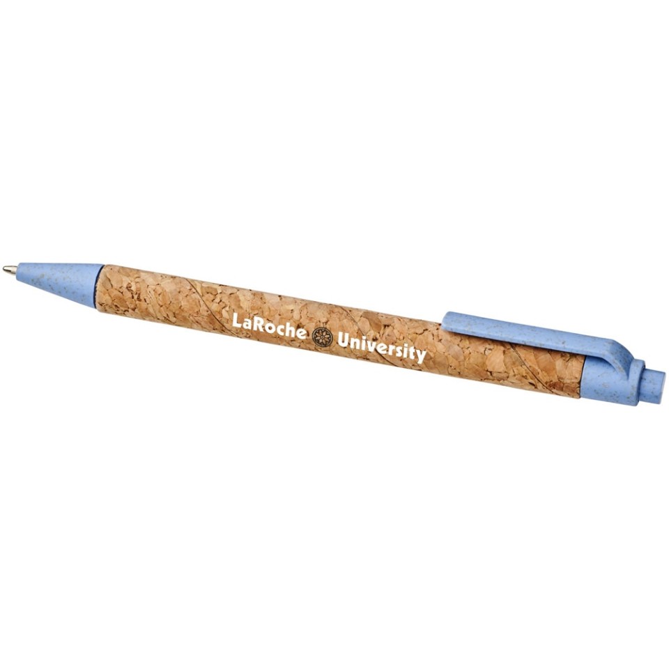 Шариковая ручка Midar из пробки и пшеничной соломы, cиний