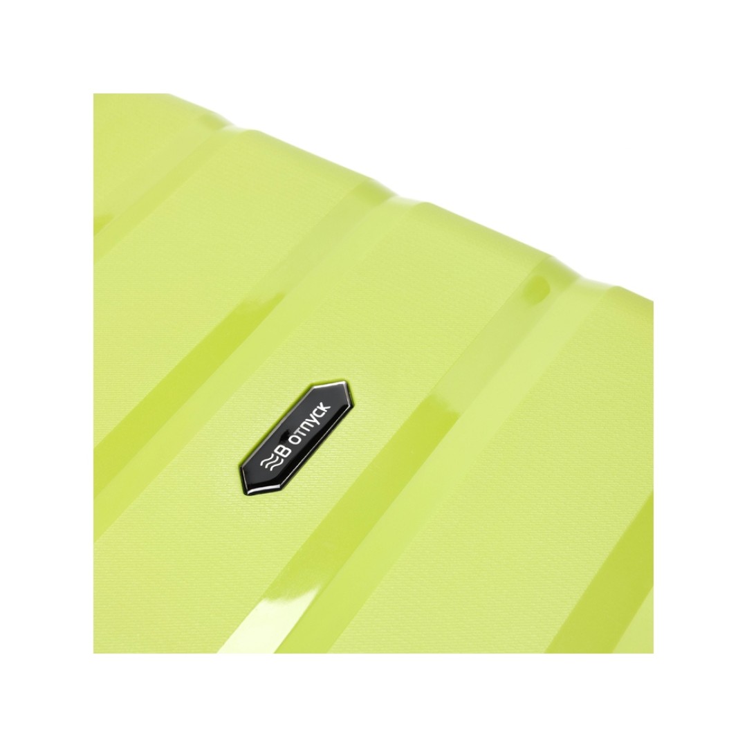 Чемодан TORBER В Отпуск, салатовый, полипропилен, 33 х 22 х 53 см, 35 л