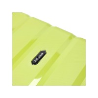 Чемодан TORBER В Отпуск, салатовый, полипропилен, 33 х 22 х 53 см, 35 л