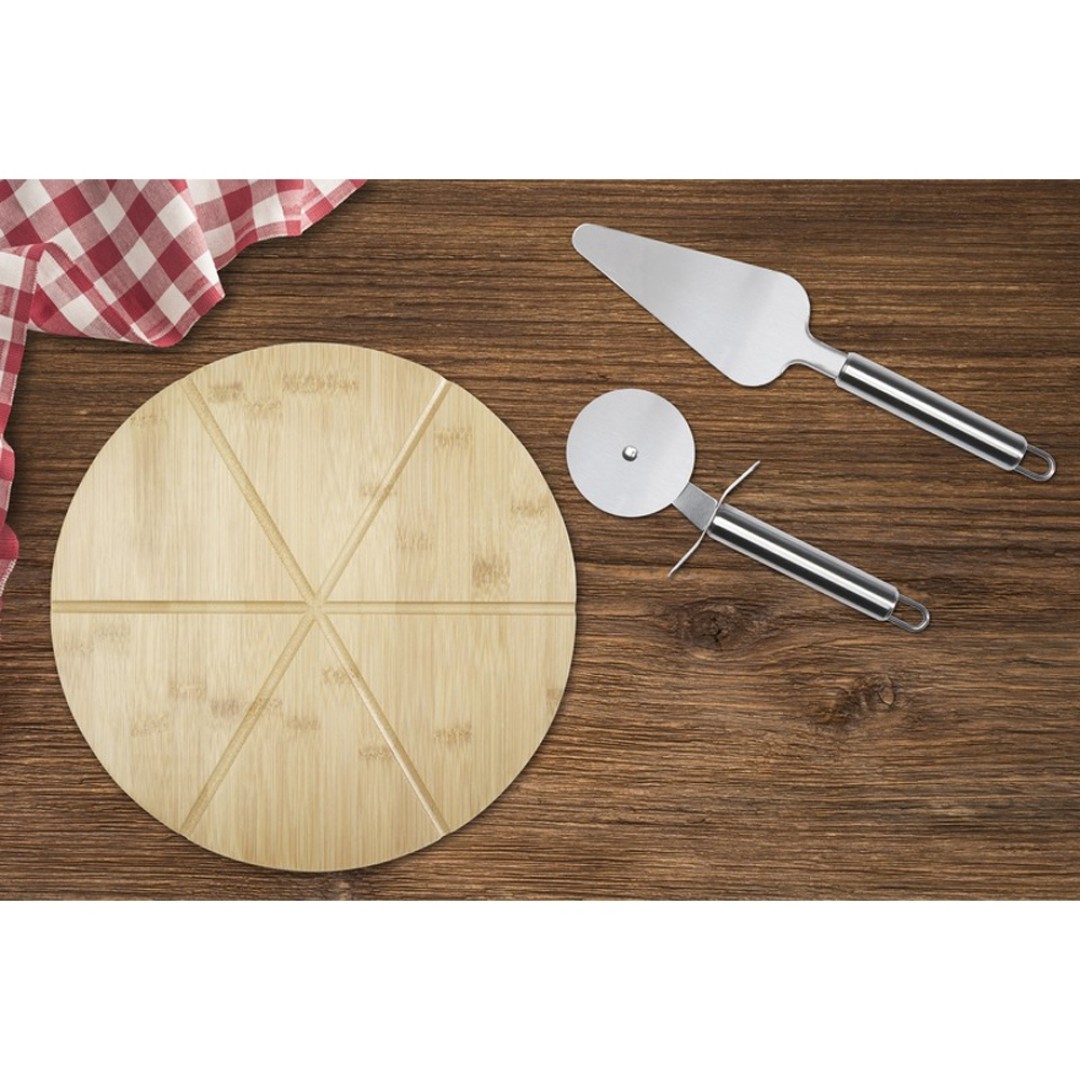 Бамбуковая лопатка для пиццы Mangiary с инструментами, natural