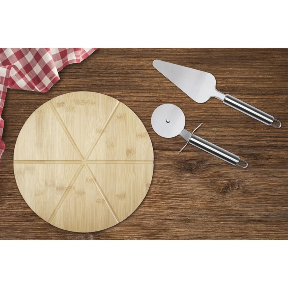 Бамбуковая лопатка для пиццы Mangiary с инструментами, natural