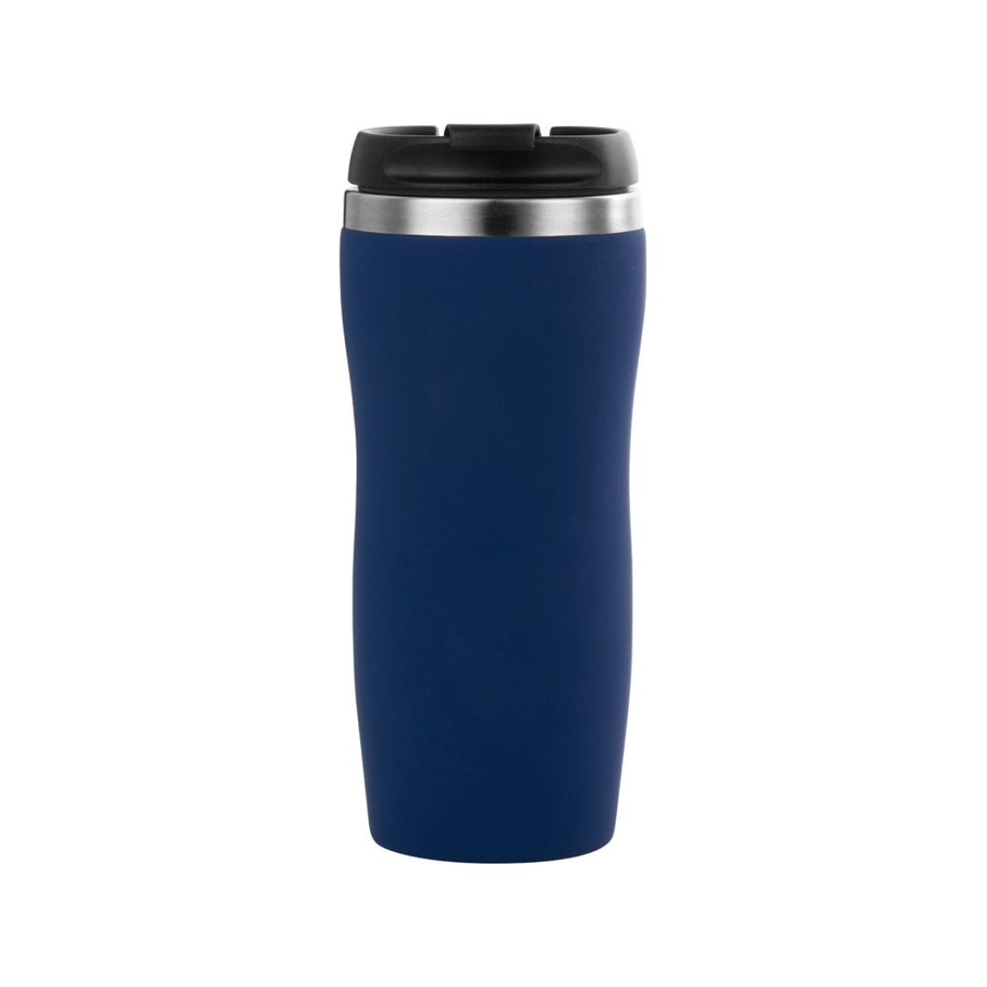 Термокружка "Mony Steel" 350 мл, soft touch, темно-синий