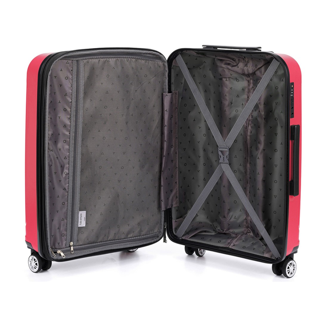 Чемодан TORBER В Отпуск, ярко-розовый, полипропилен, 65,5 х 43,5 х 26 см, 62 л