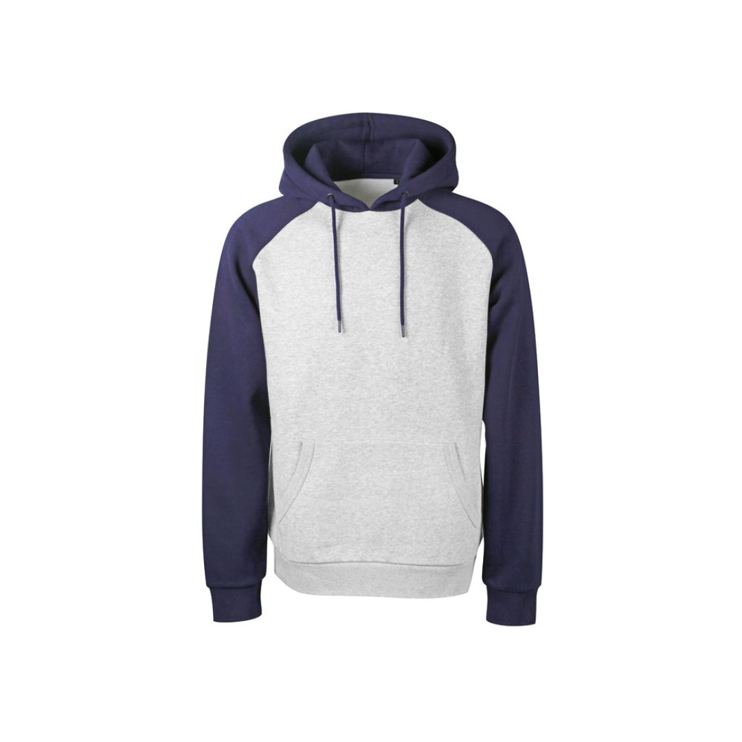 Толстовка с капюшоном «Dublin» мужская, темно-синий/серый меланж