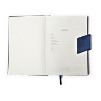 Бизнес блокнот А5 "Monoi" с клапаном, твердая обложка, 128 листов, темно-синий