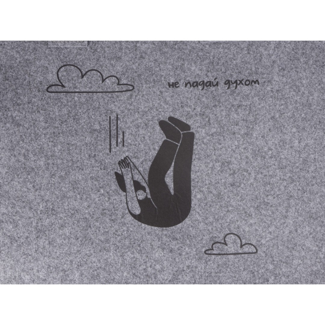 Шоппер фетровый Stratum горизонтальный из переработанного пластика (термотрансфер)