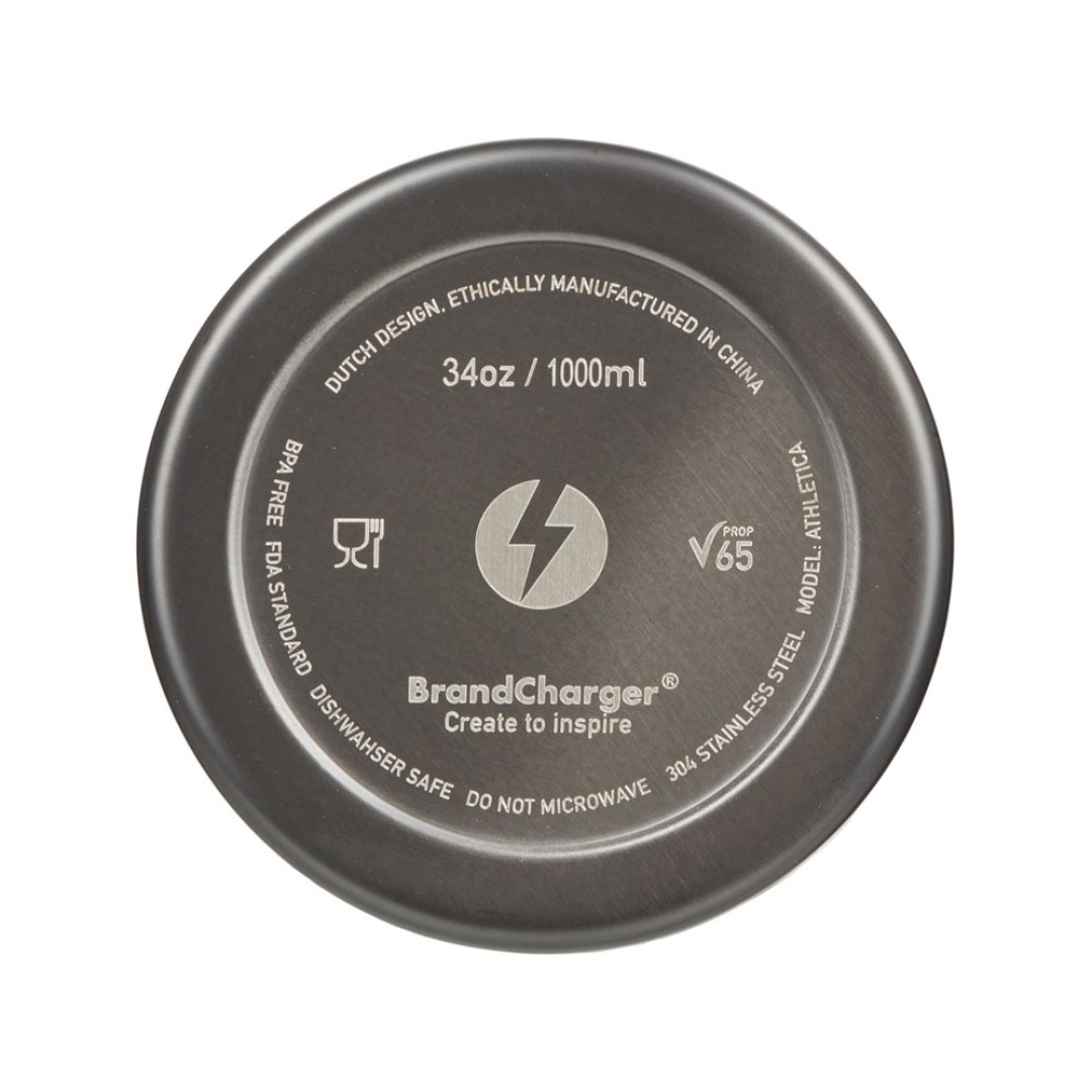 Бутылка для воды «Athletica», 1000 мл, нержавеющая сталь, серый