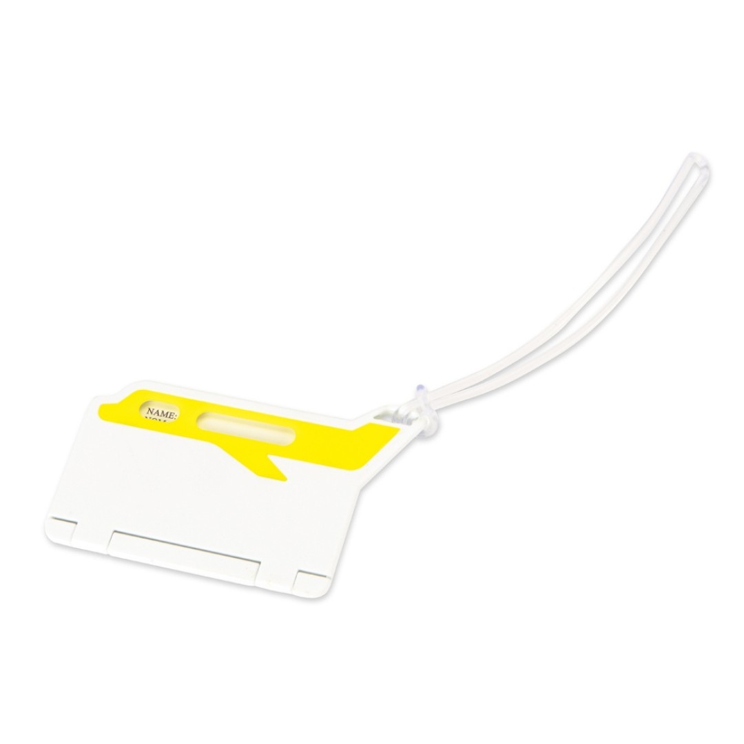 Бирка для багажа "Hop", белый/желтый