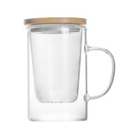 Стеклянная кружка с заварочной емкостью "Milfoil"