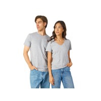 Футболка "Heavy Super Club" мужская с V-образным вырезом, серый меланж