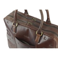 Сумка Mano "Don Leon", натуральная кожа в коричневом цвете, 42 х 30 х 11,5 см