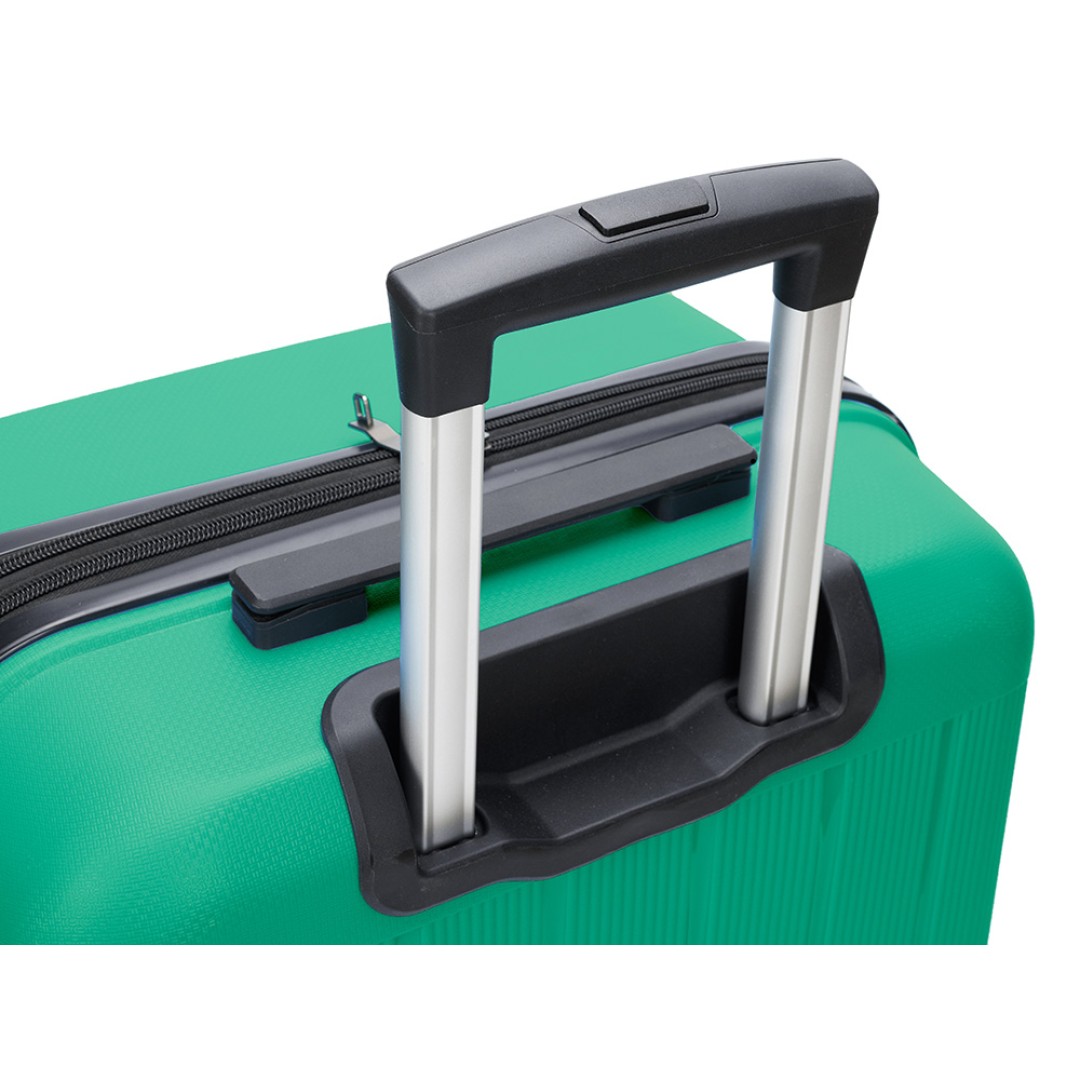 Чемодан TORBER В Отпуск, ярко-бирюзовый, полипропилен, 65,5 х 43,5 х 26 см, 62 л